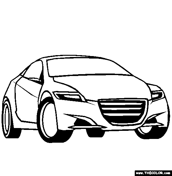 Hornda CRZ Concept Car Coloring Page