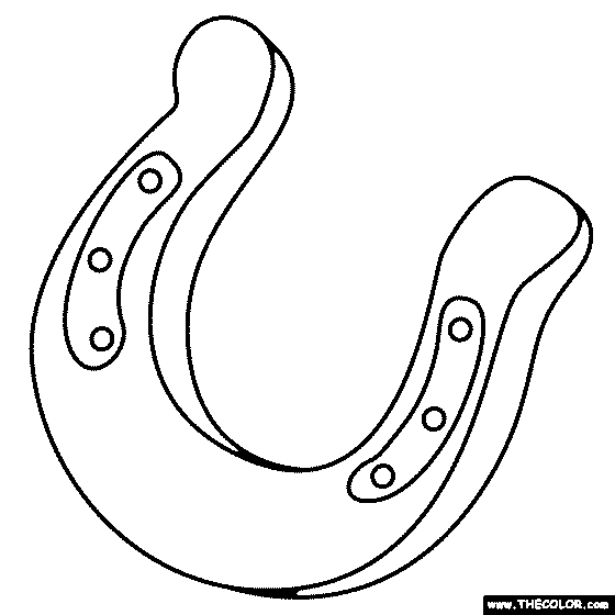 Horseshoe Coloring Page