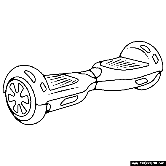 Hover Board Coloring Page
