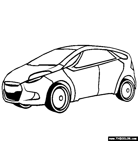 Hyundai HRD5 Concept Car Coloring Page