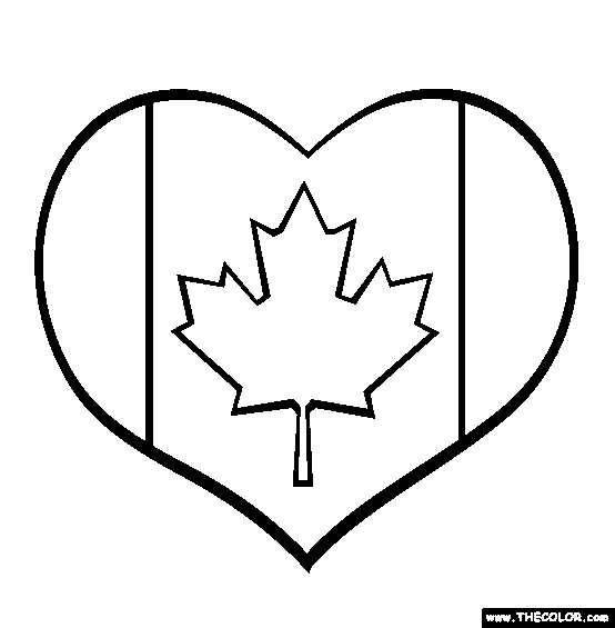 I Love Canada Coloring Page