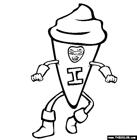 Ice Cream Man Coloring Page