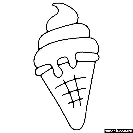 Ice Cream Coloring Page