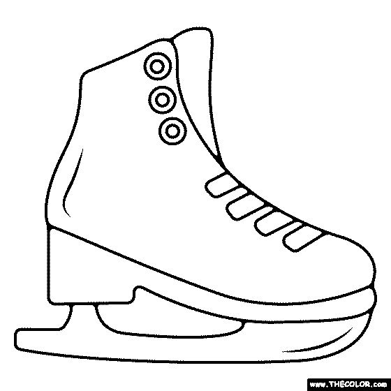 Ice Skate Coloring Page
