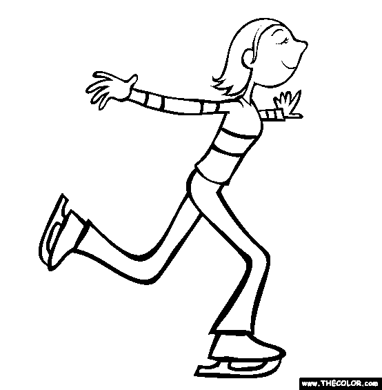 Iceskating Coloring Page