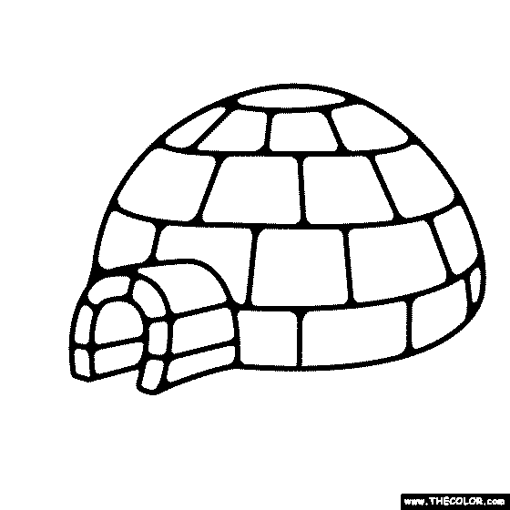 Igloo Coloring Page