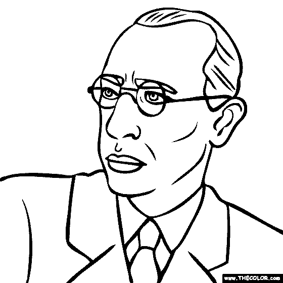 Igor Stravinsky Coloring Page