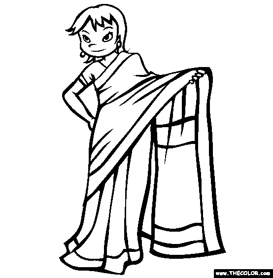 India Coloring Page