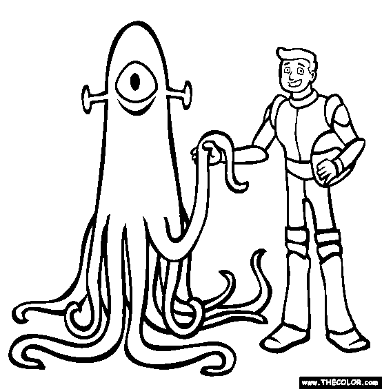 Intergalactic Travel Coloring Page