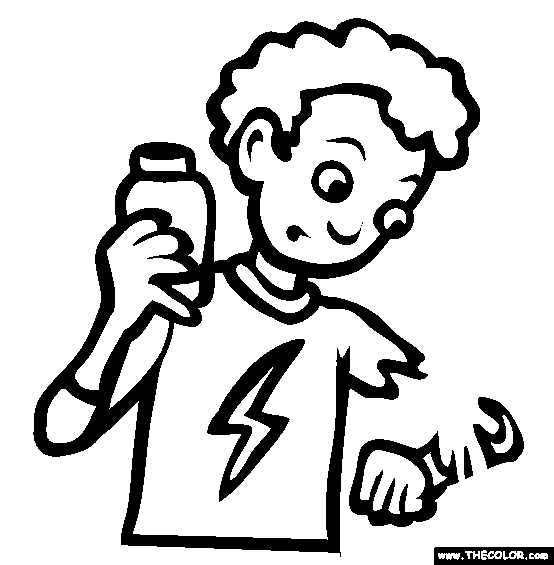 Invisible Lotion Coloring Page