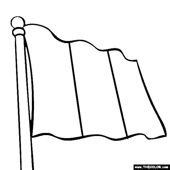 Italian Flag Coloring Page