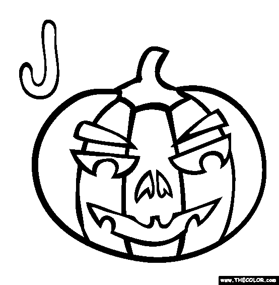 J Coloring Page