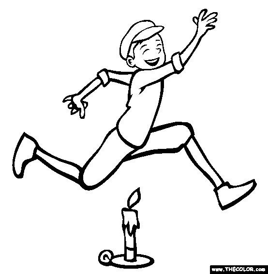 Jack Be Nimble Coloring Page