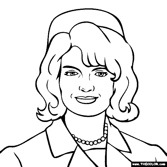 Jacqueline Kennedy Coloring Page