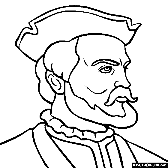 Jacques Cartier Coloring Page