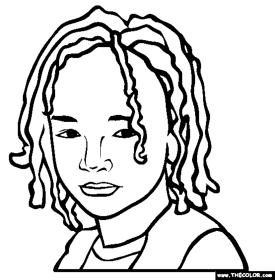 Jaden Smith Online Coloring Page 