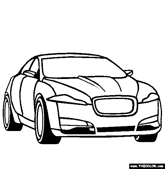 Jaguar XF Coloring Page