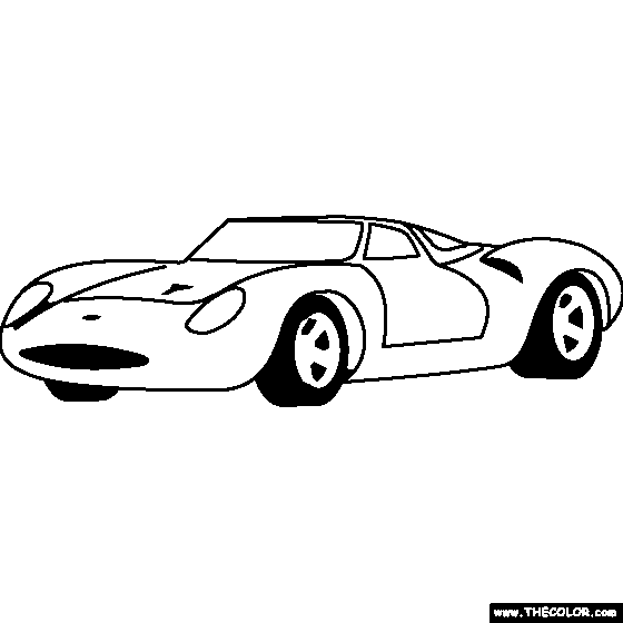 Jaguar XJ13 1965 Coloring Page