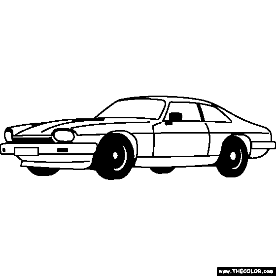 Jaguar XJS 1975 Coloring Page