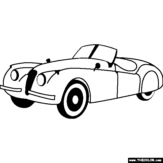 Jaguar XK120 1948 Coloring Page