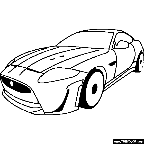 Jaguar XKR-S Coloring Page