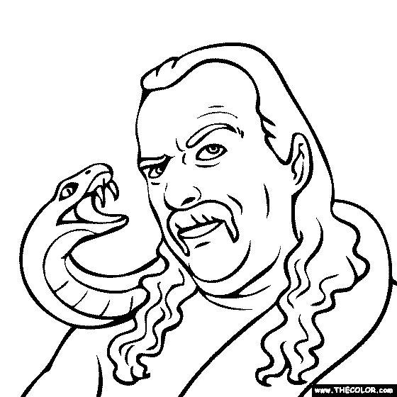 Jake The Snake Roberts Coloring Page