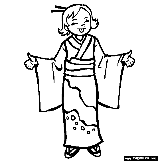 Japan Coloring Page