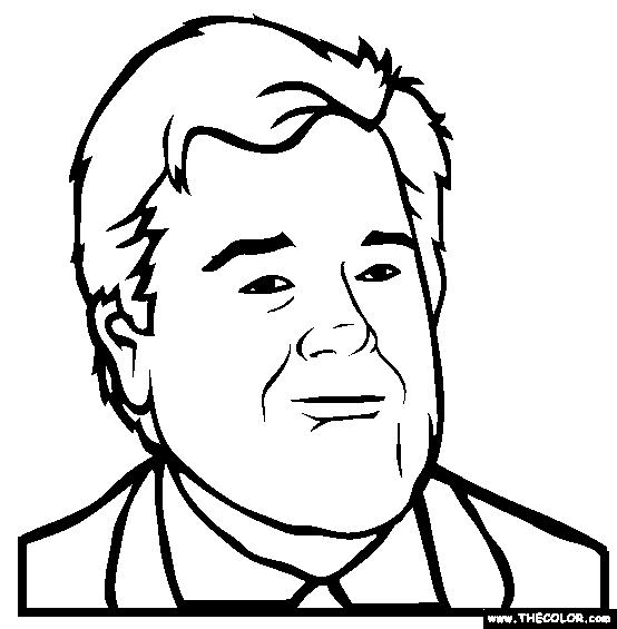 Jay Leno Online Coloring Page