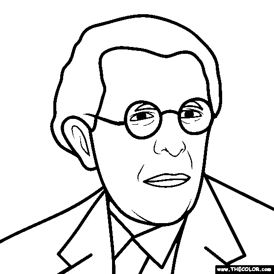 Jean Piaget Coloring Page