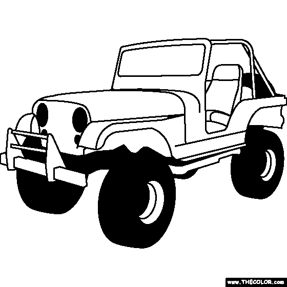 Jeep CJ Coloring Page