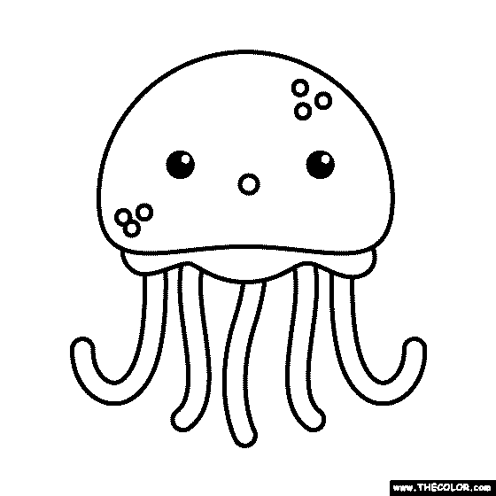 Jellyfish Coloring Page