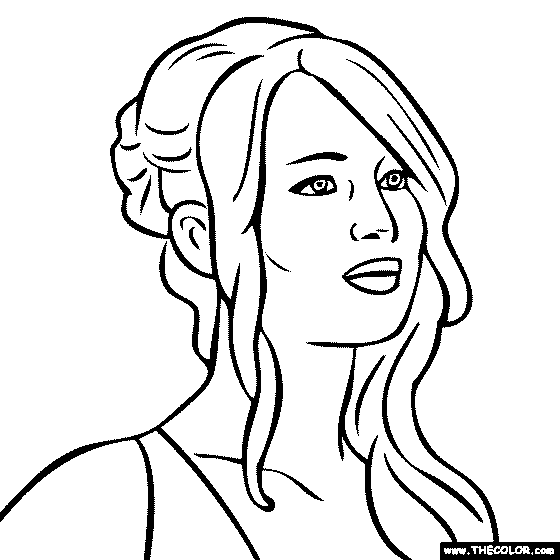 Jennifer Lawrence Coloring Page