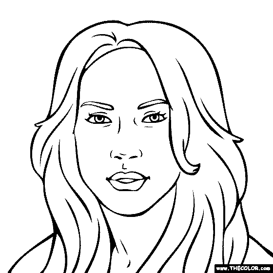 Jennifer Lopez Coloring Page