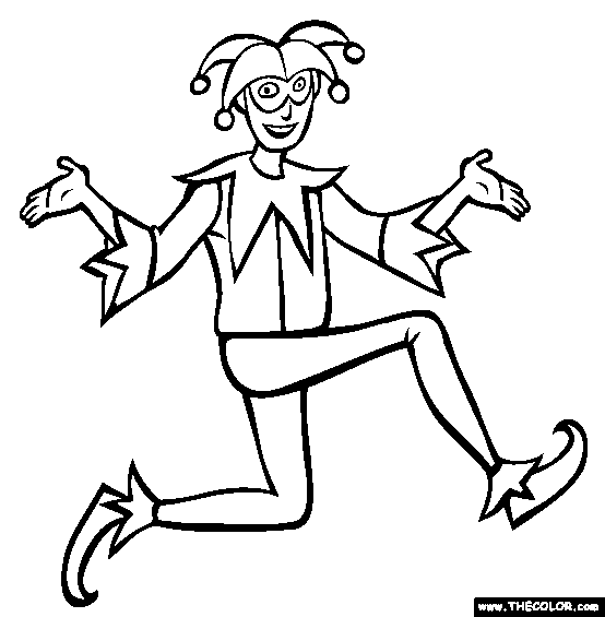 Jester Coloring Page