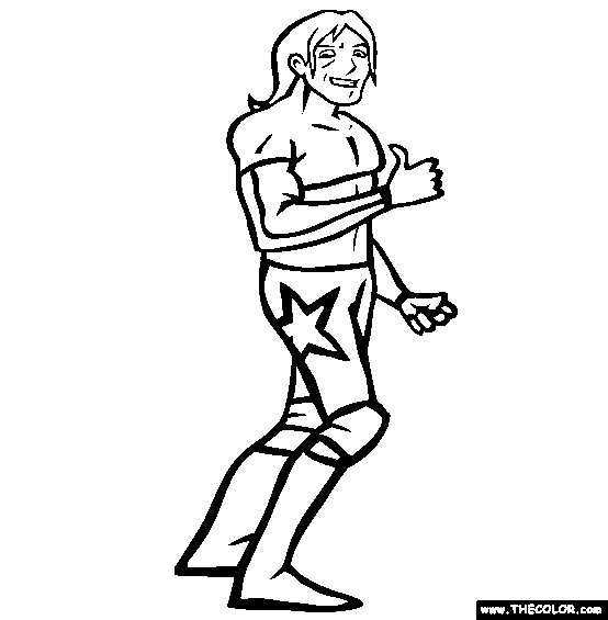 Jet Maxx Pro Wrestler Online Coloring Page