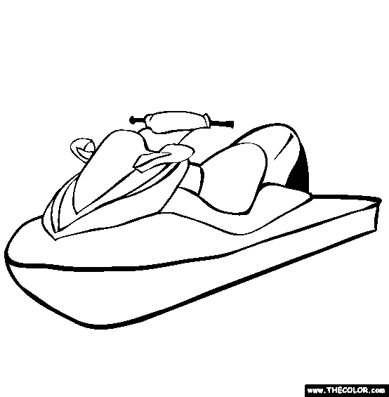 Jetski Coloring Page