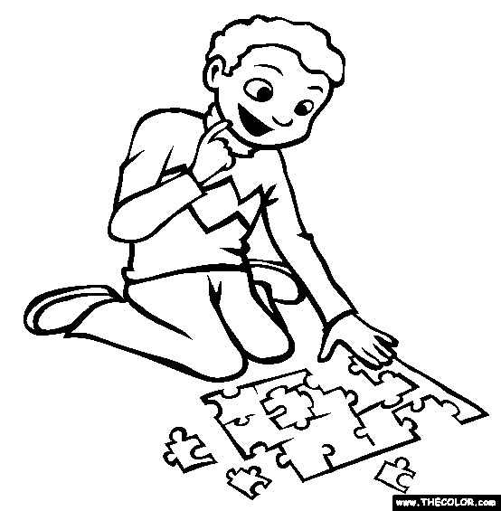 Jigsaw Puzzle Coloring Page