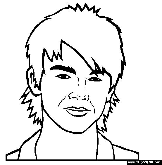 Joe Jonas, Jonas Brothers Online Coloring Page