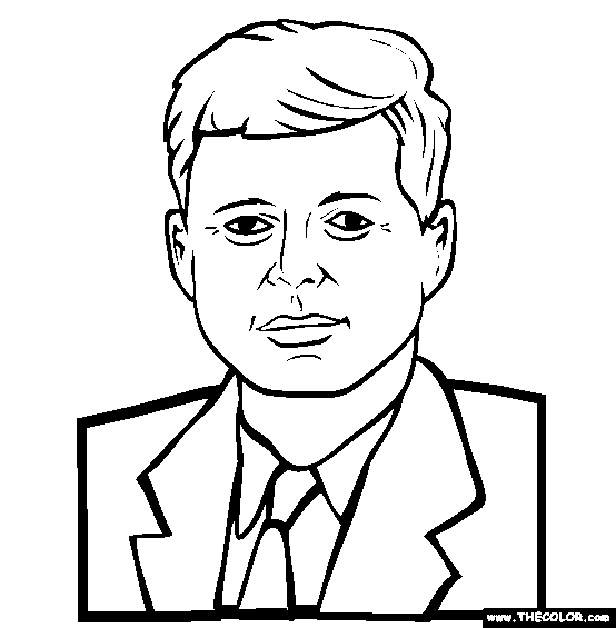 John F Kennedy Coloring Page