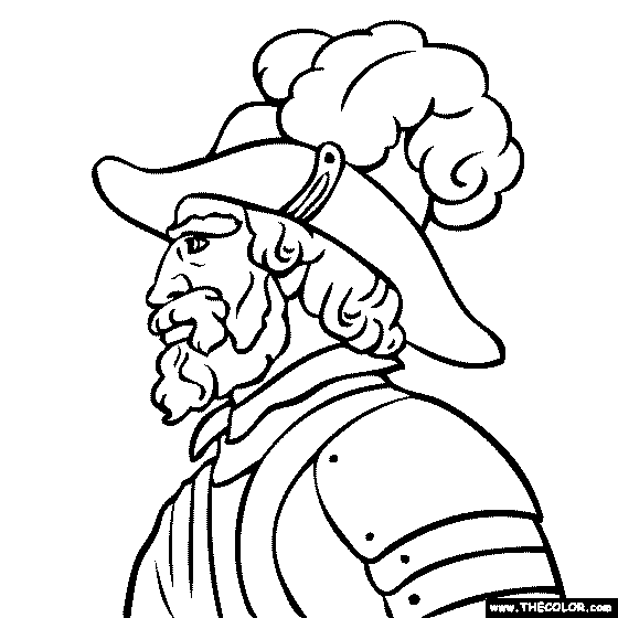 Juan Ponce de Leon Coloring Page