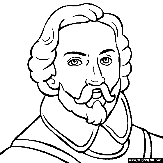 Juan Rodriguez Cabrillo Coloring Page