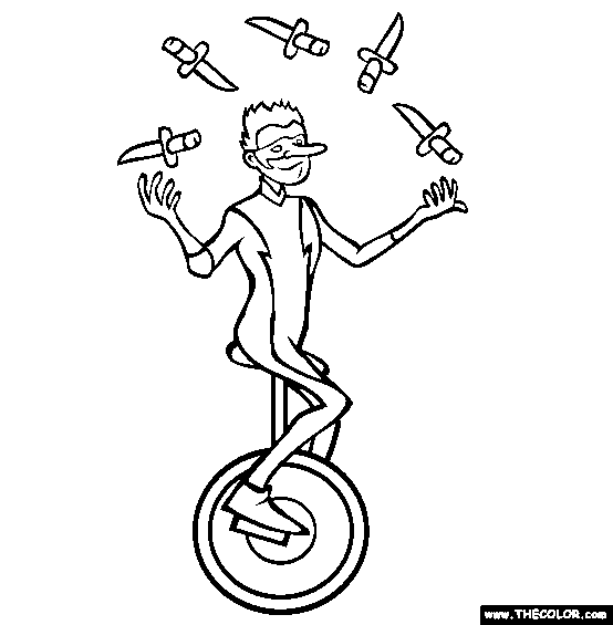 Juggling Coloring Page