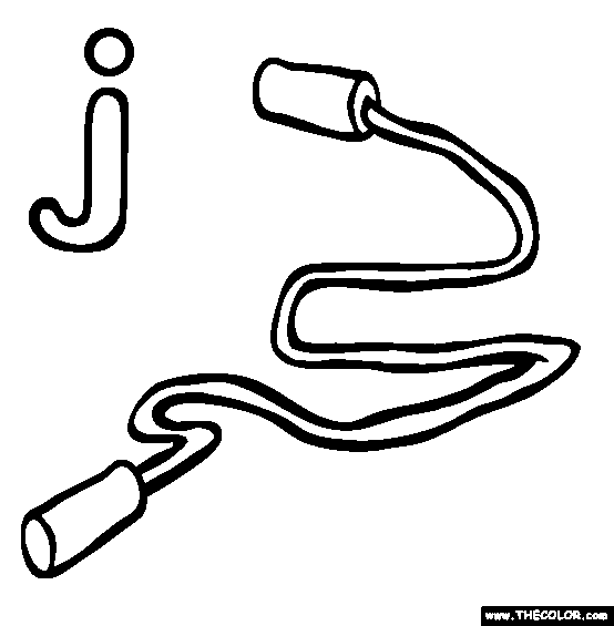 The Letter J Online Alphabet Coloring Page