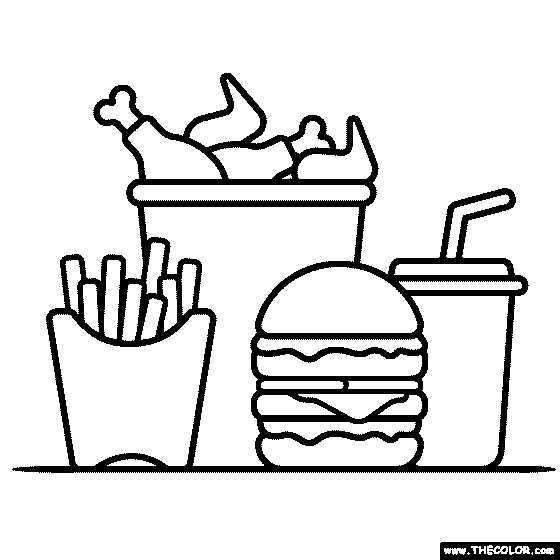 Junk Food Coloring Page