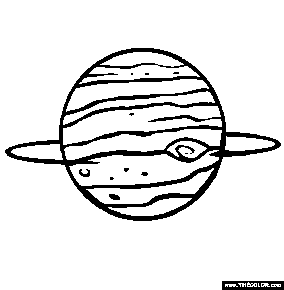 Planet Jupiter Online Coloring Page