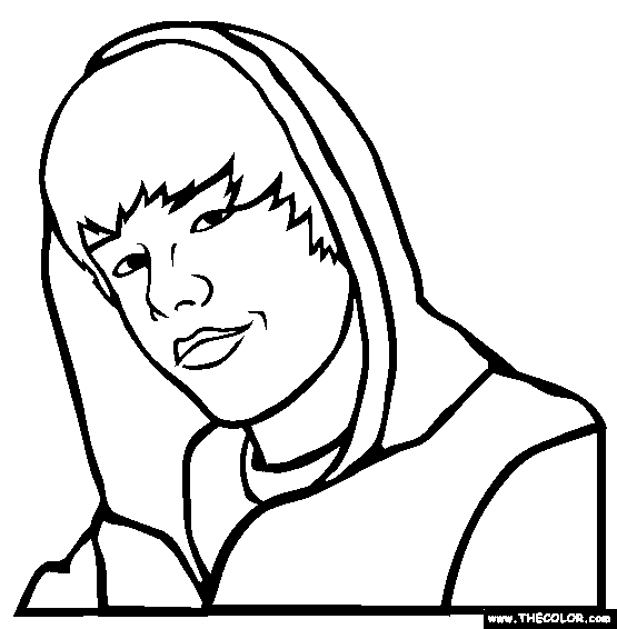 Justin Bieber Coloring Page