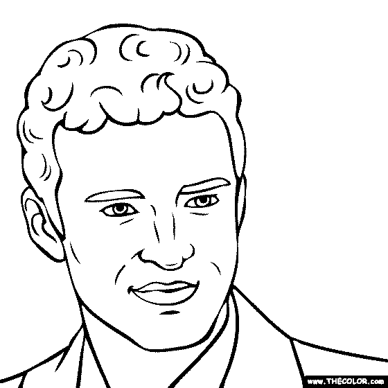 Justin Timberlake Coloring Page