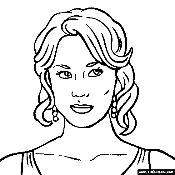 Kaley Cuoco Coloring Page