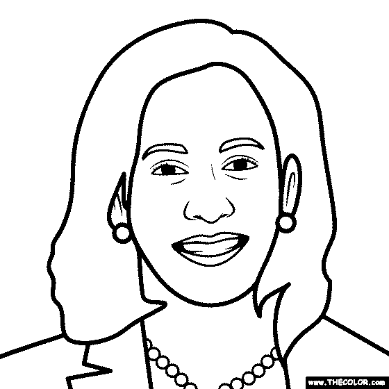 Kamala Harris Coloring Page