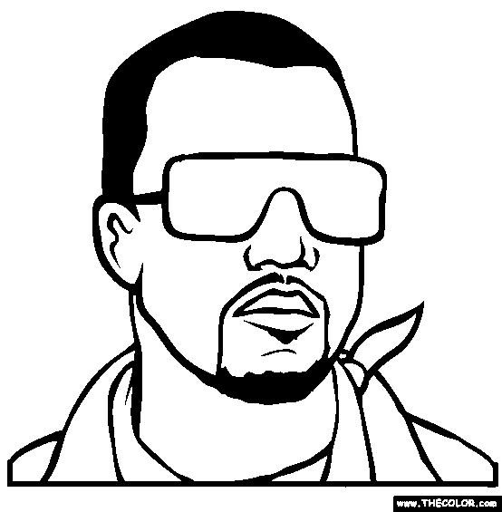 Kanye Omari West Online Coloring Page